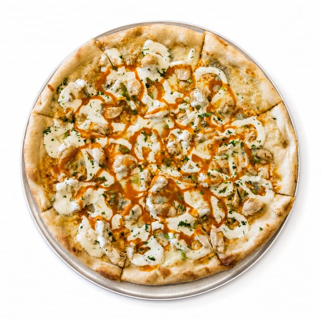 XL Buffalo Chicken Pizza.